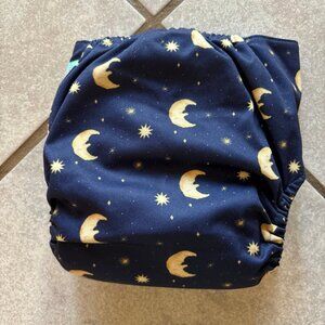 Moons & Stars OS Pocket Cloth Diapers w/ Suede Inner by AlvaBaby Cloth Diapers
